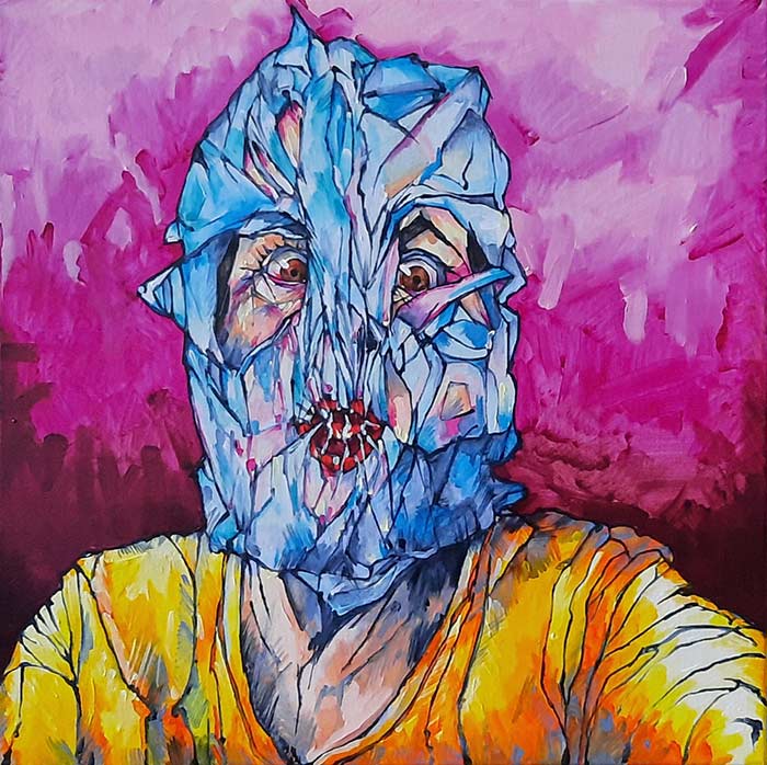 "Die Tüte" aus der Serie "Porträt im Quadrat"